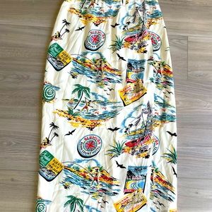 Vintage Nine Exclusively Seiferts Made In USA‎ Hawaiian Print Wrap Skirt Size 4